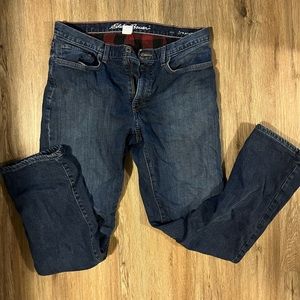 33x32 Eddie Bauer flannel blue jeans